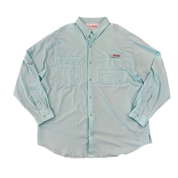 Columbia Men's Mint Green PFG Tamiami II Long-Sleeve Shirt - SIZE XXL - Picture 1 of 10